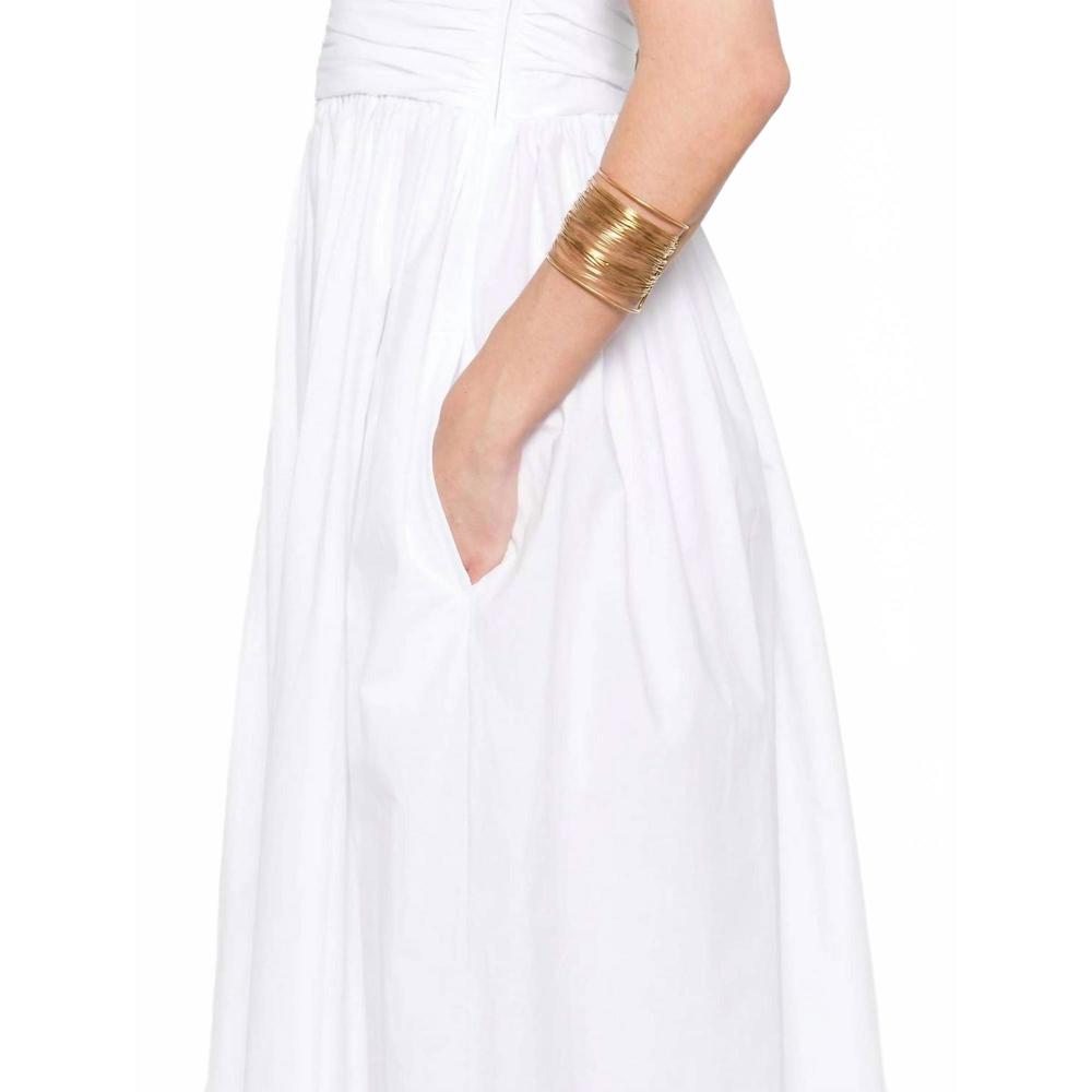 NEW MATTEAU gathered bodice midi dress in white - Picture 4 of 5